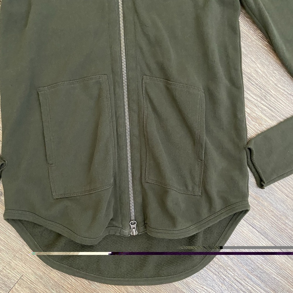 ATM ANTHONY THOMAS MELILLO Olive Green Zip Up Hoodie Jacket XS - Picture 2 of 7